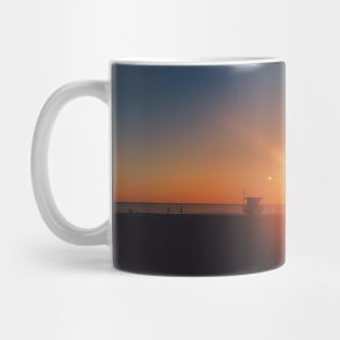 Sunset landscape, Hermosa Beach, CA Mug